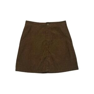 Romwe Women's Brown Skirt Size Small Mini Skirt Soft Casual
